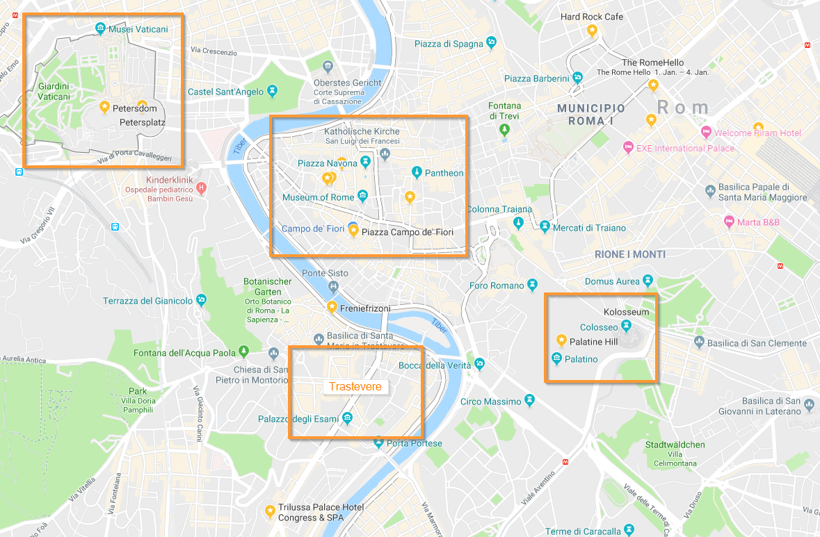 Stadtplan Rom Suncatchtravel Ch